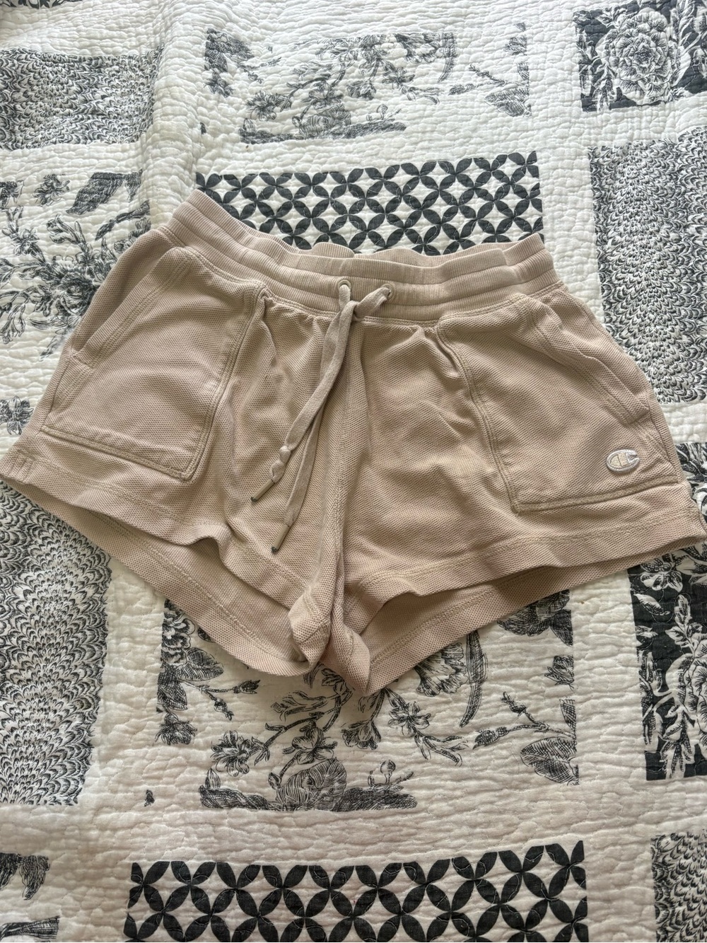 Champion Women's Beige Cotton Blend Lounge Shorts